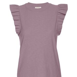 Women's Nation LTD Mauve Ruffle Sleeve Top